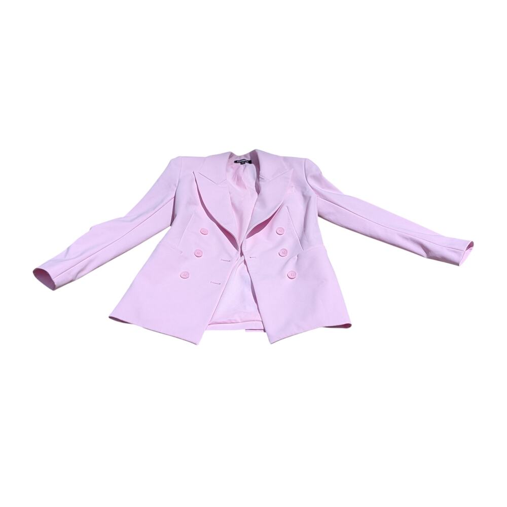 Pink Blazer & Trouser Suit Set Women's XS Tailored Career Outfit